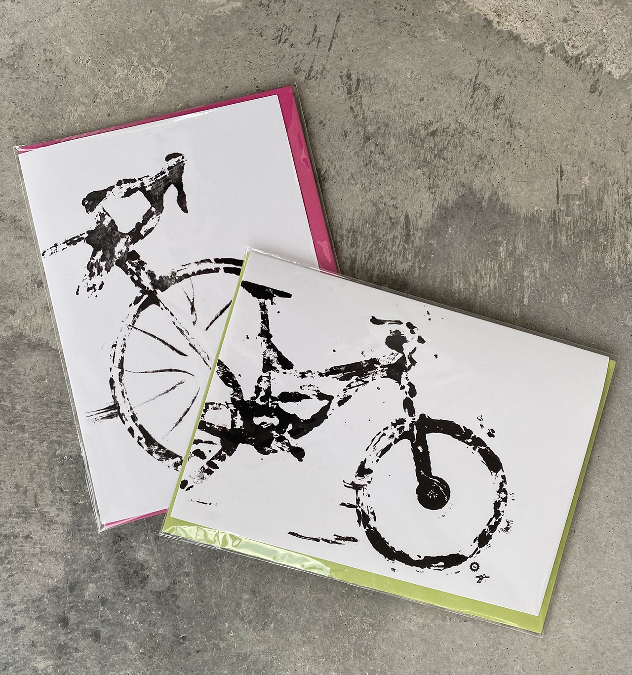 Bicycle Art, MTB, Road Bike, Cycling Gifts, Greeting Cards