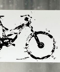 Bicycle Art, Mountain Bike, DownHill, Greeting Card