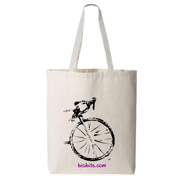 Cycle Chic- Road Bike-Gravel- Bike- Repurpose - Re-cycle -Bicycle Art- -Tote Bag