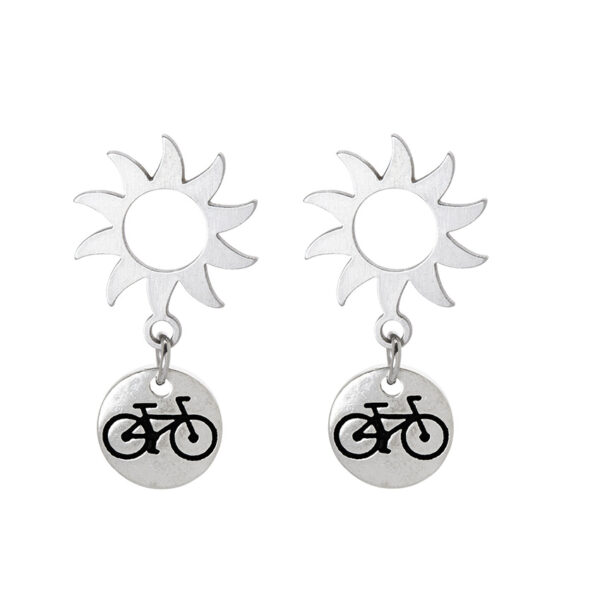 sun drops stainless silver bike charm