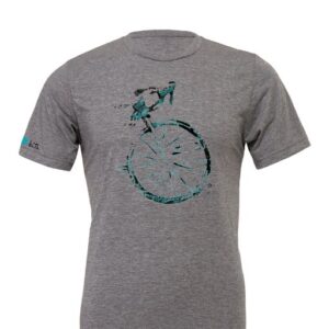 Road Bike Tee grey azure black