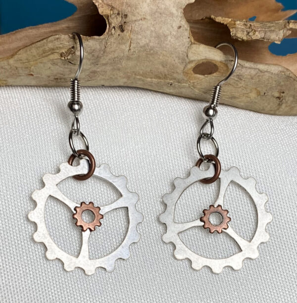 Fixie gear earrings